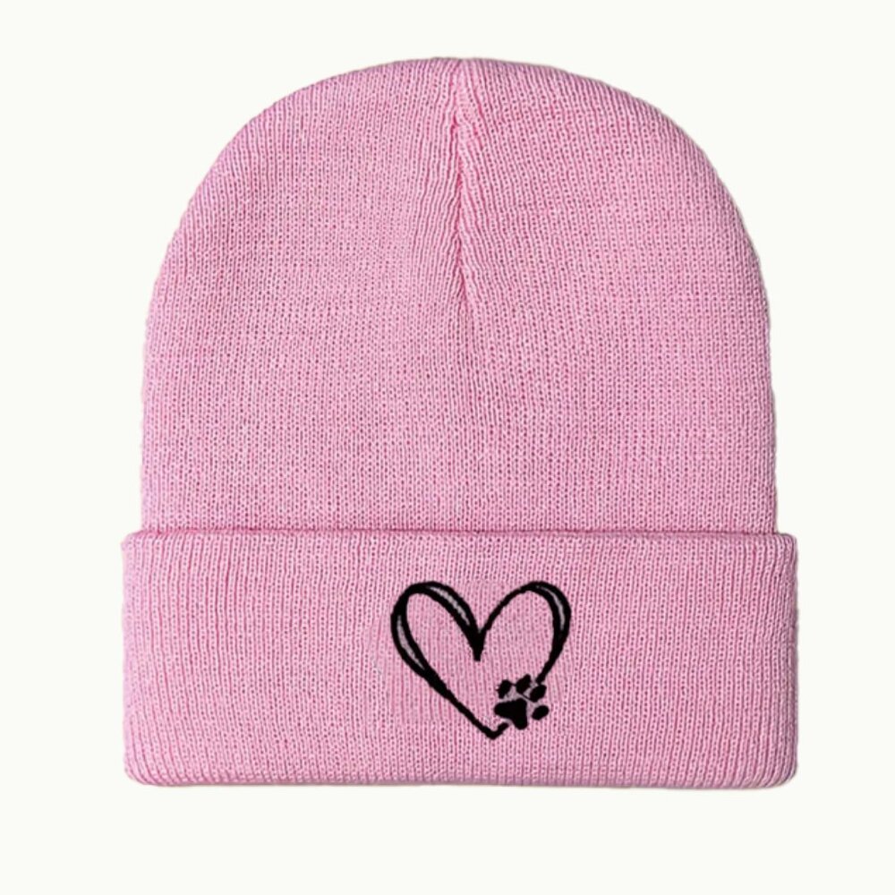Paw On My Heart Stocking Beanie Hat